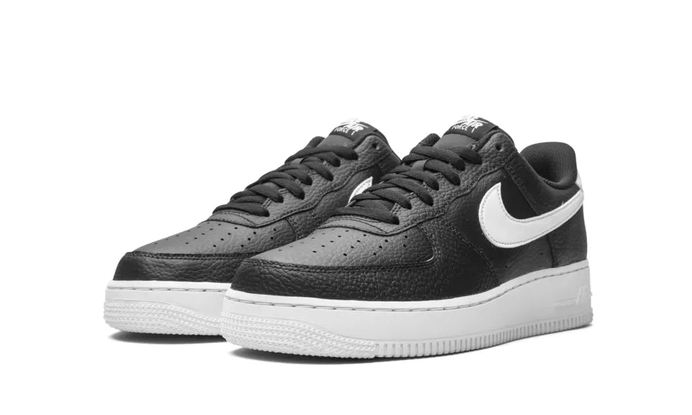 Nike Air Force 1 Low '07 Black White Pebbled Leather