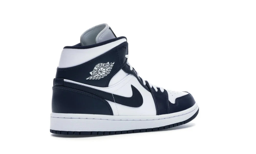 Jordan 1 Mid White Metallic Gold Obsidian